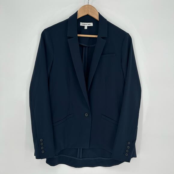 Elizabeth and James Jackets & Blazers - Elizabeth and James Blazer Sz 6 Navy Single Button Career Jacket –‎ Small Flaw